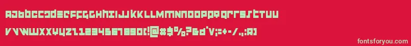 flightcorpscond Font – Green Fonts on Red Background