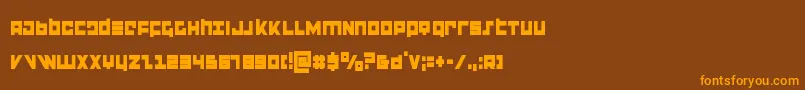 flightcorpscond Font – Orange Fonts on Brown Background