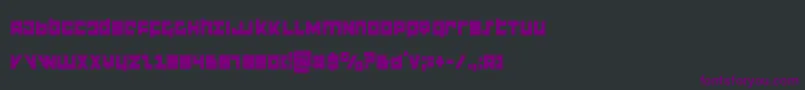 フォントflightcorpscond – 黒い背景に紫のフォント
