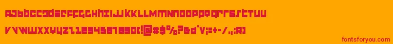 Шрифт flightcorpscond – красные шрифты на оранжевом фоне