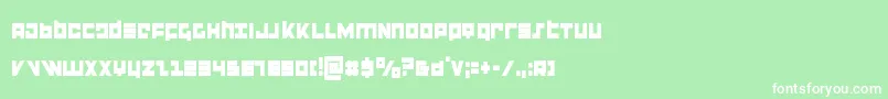 flightcorpscond Font – White Fonts on Green Background