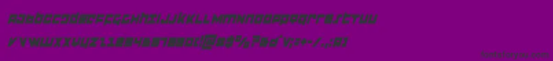 flightcorpscondital-Schriftart – Schwarze Schriften auf violettem Hintergrund