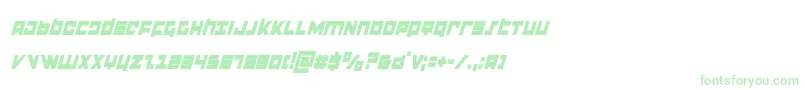 フォントflightcorpscondital – 緑のフォント