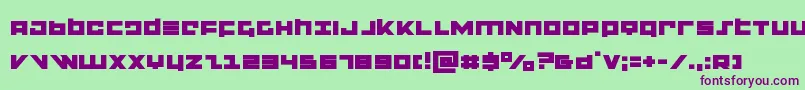 flightcorpsexpand Font – Purple Fonts on Green Background