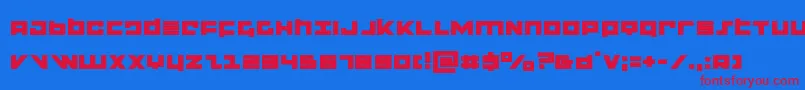 flightcorpsexpand Font – Red Fonts on Blue Background