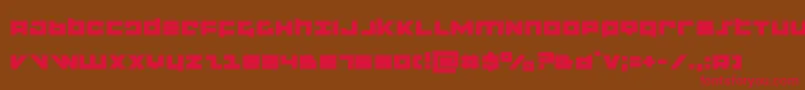 フォントflightcorpsexpand – 赤い文字が茶色の背景にあります。