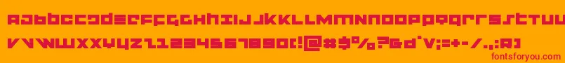flightcorpsexpand Font – Red Fonts on Orange Background