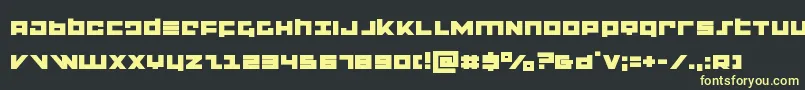flightcorpsexpand Font – Yellow Fonts on Black Background