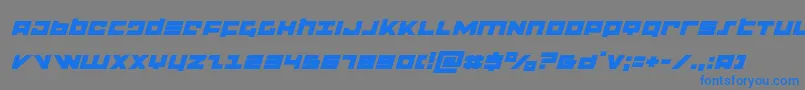 flightcorpsexpandital Font – Blue Fonts on Gray Background