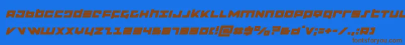 flightcorpsexpandital Font – Brown Fonts on Blue Background