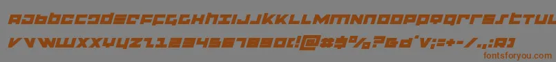 flightcorpsexpandital Font – Brown Fonts on Gray Background