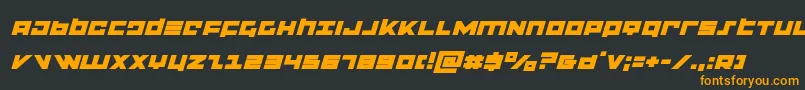 flightcorpsexpandital Font – Orange Fonts on Black Background