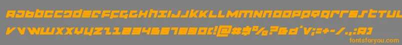 flightcorpsexpandital Font – Orange Fonts on Gray Background