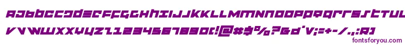 flightcorpsexpandital Font – Purple Fonts on White Background