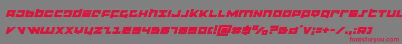 flightcorpsexpandital Font – Red Fonts on Gray Background