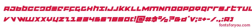 flightcorpsexpandital Font – Red Fonts on White Background