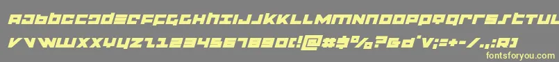 flightcorpsexpandital Font – Yellow Fonts on Gray Background