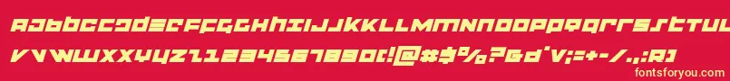 flightcorpsexpandital Font – Yellow Fonts on Red Background