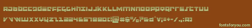flightcorpsgrad-Schriftart – Grüne Schriften auf braunem Hintergrund