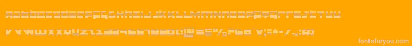 flightcorpsgrad-Schriftart – Rosa Schriften auf orangefarbenem Hintergrund