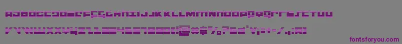 フォントflightcorpsgrad – 紫色のフォント、灰色の背景