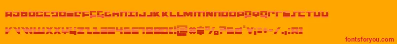 フォントflightcorpsgrad – オレンジの背景に赤い文字