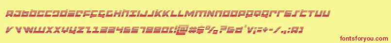 flightcorpsgradital Font – Red Fonts on Yellow Background