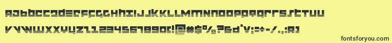 flightcorpshalf Font – Black Fonts on Yellow Background