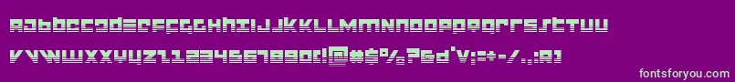 flightcorpshalf Font – Green Fonts on Purple Background