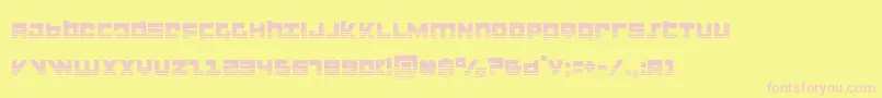 flightcorpshalf Font – Pink Fonts on Yellow Background