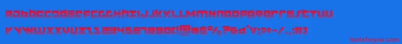 flightcorpshalf Font – Red Fonts on Blue Background