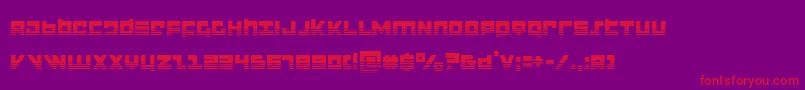 flightcorpshalf-Schriftart – Rote Schriften auf violettem Hintergrund