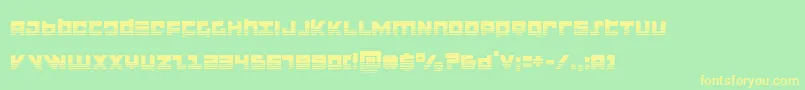 flightcorpshalf Font – Yellow Fonts on Green Background