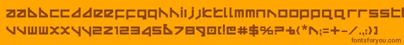 Deltav2b Font – Brown Fonts on Orange Background