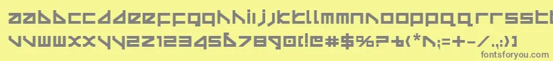 フォントDeltav2b – 黄色の背景に灰色の文字