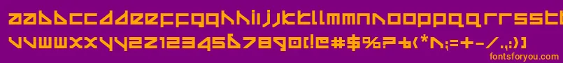 Deltav2b Font – Orange Fonts on Purple Background