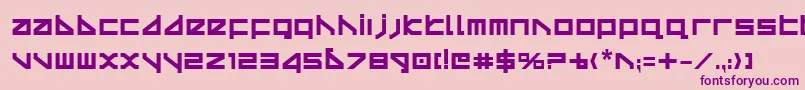 Deltav2b Font – Purple Fonts on Pink Background