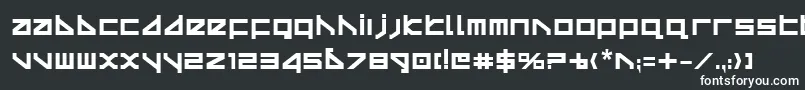 フォントDeltav2b – 黒い背景に白い文字