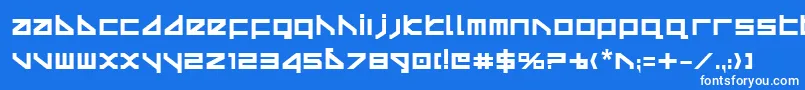 フォントDeltav2b – 青い背景に白い文字