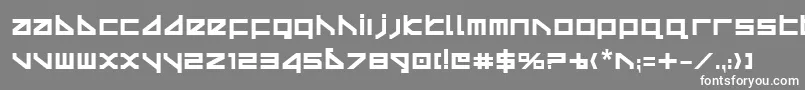 フォントDeltav2b – 灰色の背景に白い文字