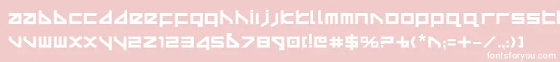 Deltav2b-Schriftart – Weiße Schriften auf rosa Hintergrund