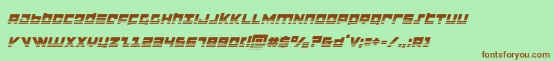 flightcorpshalfital Font – Brown Fonts on Green Background