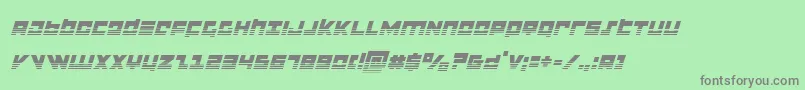 flightcorpshalfital Font – Gray Fonts on Green Background