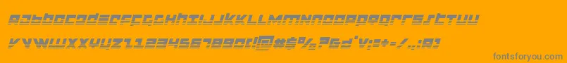 flightcorpshalfital-Schriftart – Graue Schriften auf orangefarbenem Hintergrund