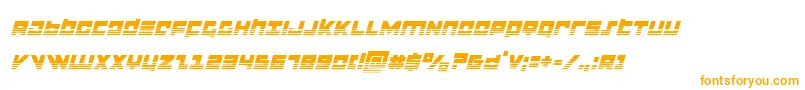 flightcorpshalfital Font – Orange Fonts on White Background