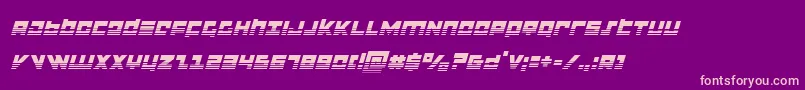 flightcorpshalfital Font – Pink Fonts on Purple Background