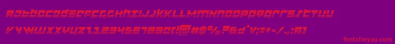 flightcorpshalfital Font – Red Fonts on Purple Background