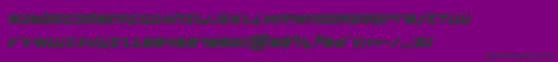 flightcorpsital-Schriftart – Schwarze Schriften auf violettem Hintergrund