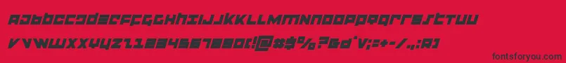 flightcorpsital Font – Black Fonts on Red Background