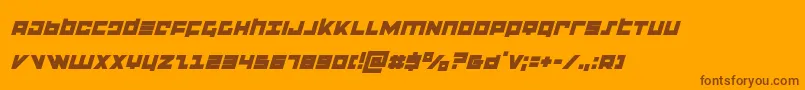 flightcorpsital Font – Brown Fonts on Orange Background